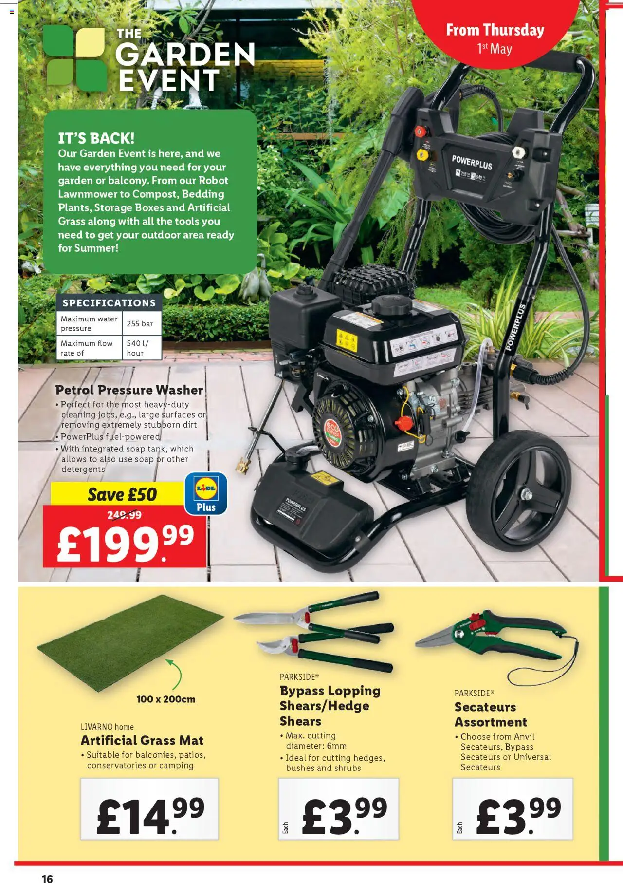 Lidl shop Garden event valid from 01/05/2025 - Page number 16
