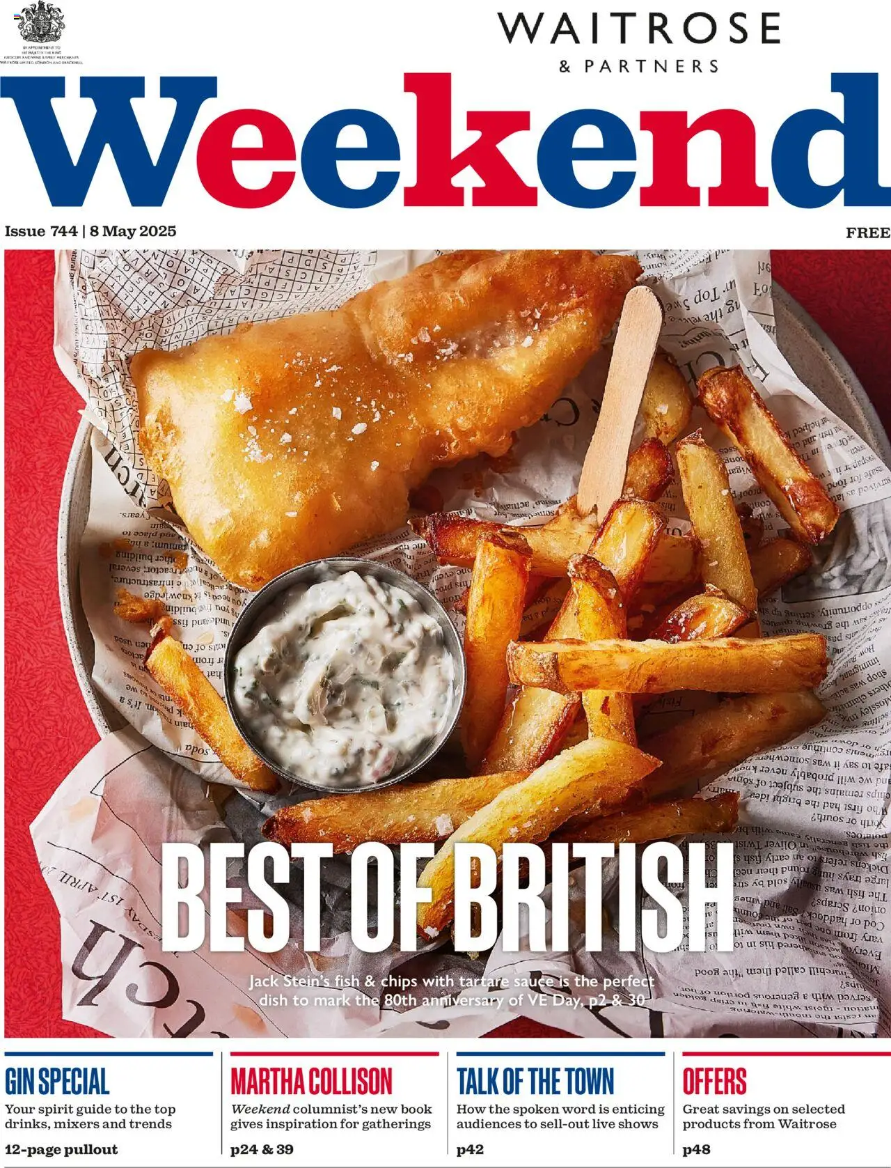 Waitrose shop Offers valid from 08/05/2025 - Page number 1 - Fish, Gin, Chips, Pants, The fish, Soda, Onion, Sauce