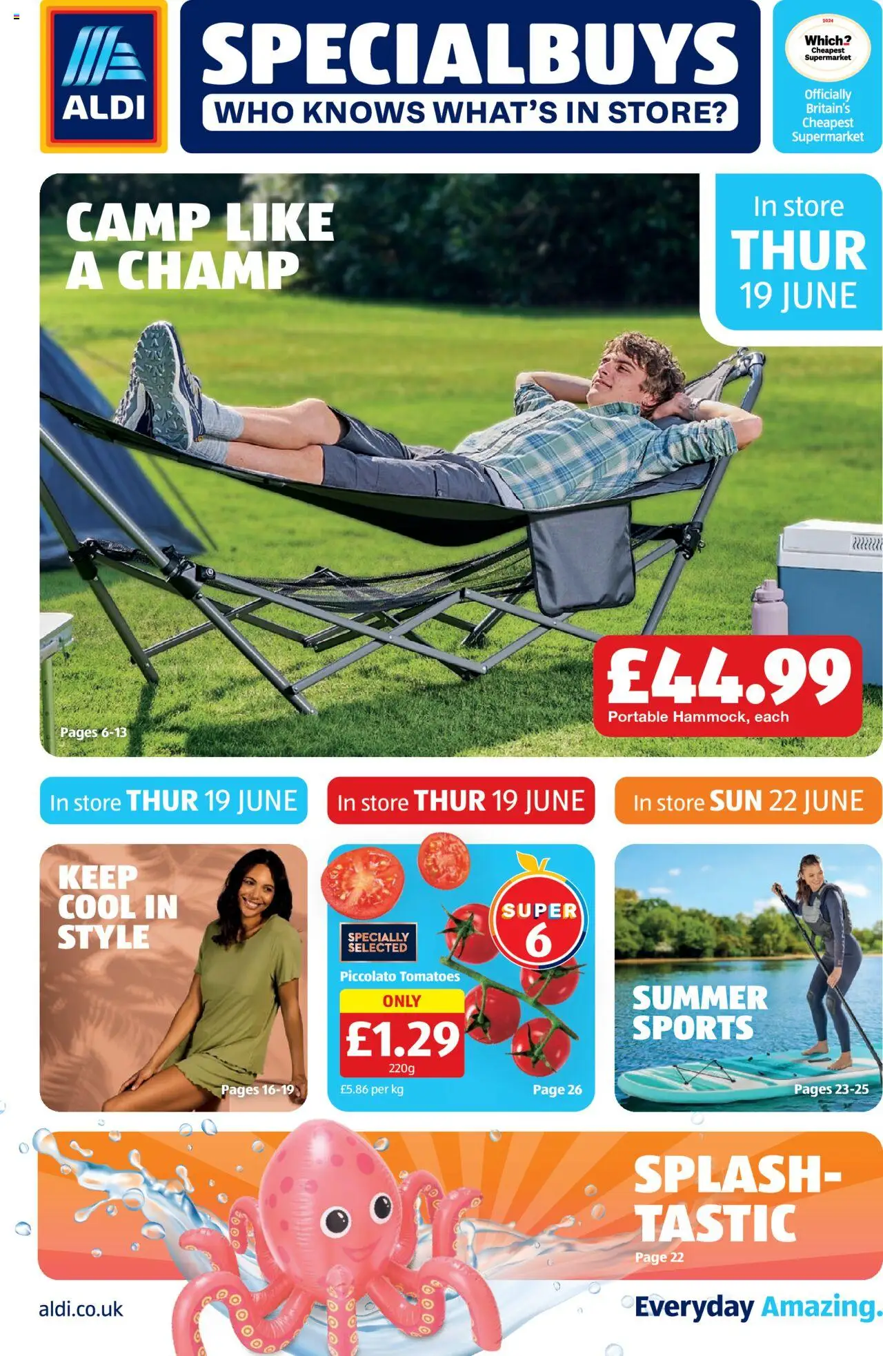 Aldi shop Weekly offers UK Specialbuys valid from 19/06/2025 - Page number 1