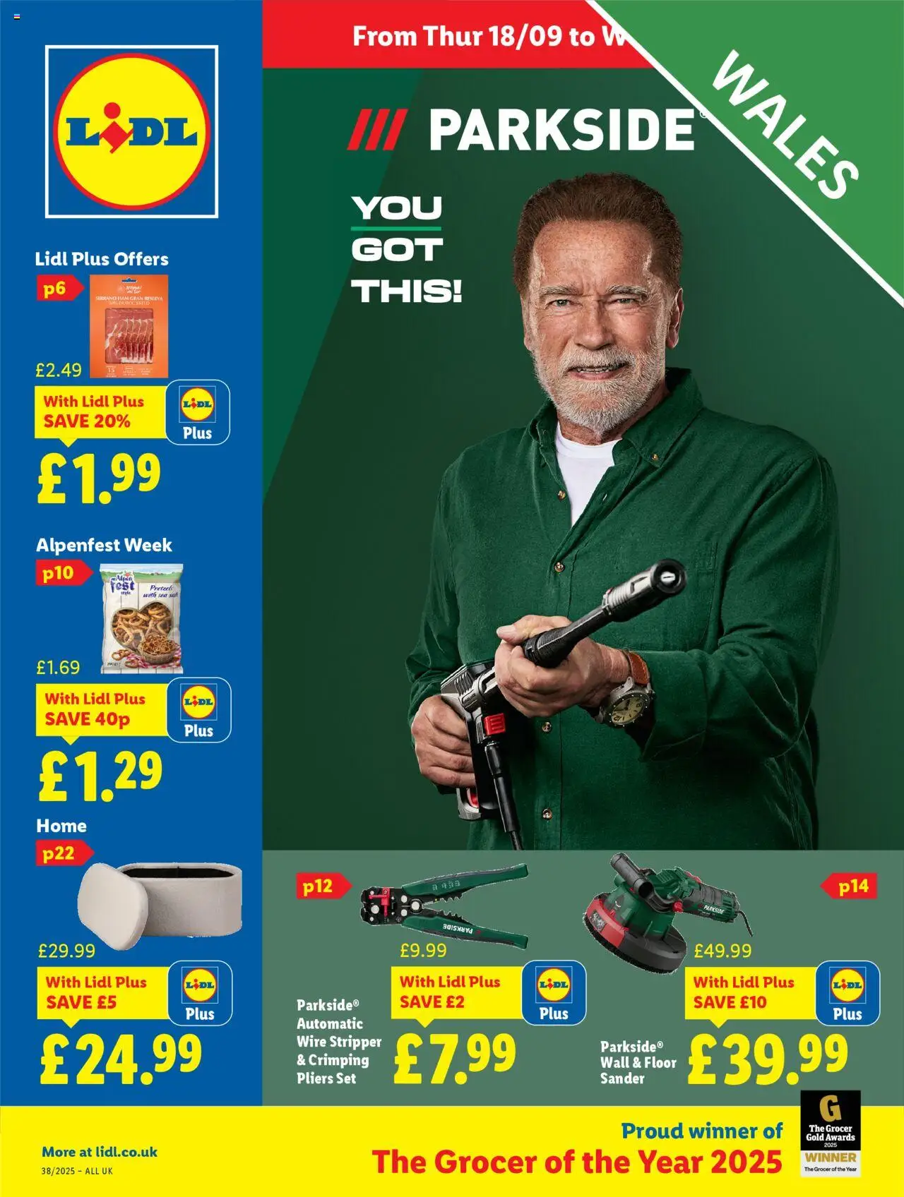 Lidl shop Lidl Weekly Wales valid from 18/09/2025 - Page number 1 - Sea salt, Salt, Ham, Floor